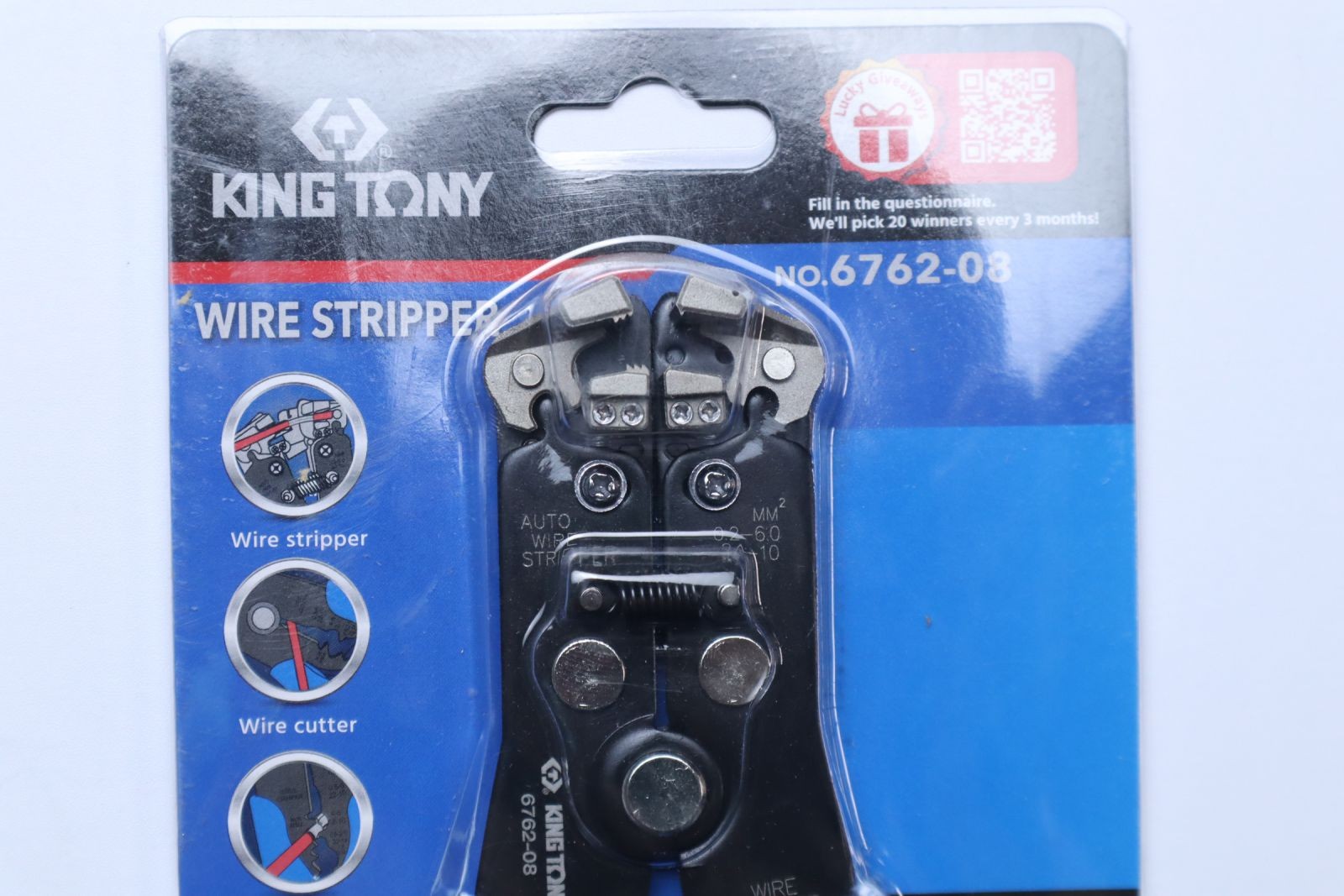 Kìm tuốt dây điện tự động King Tony 6762-08 200 mm