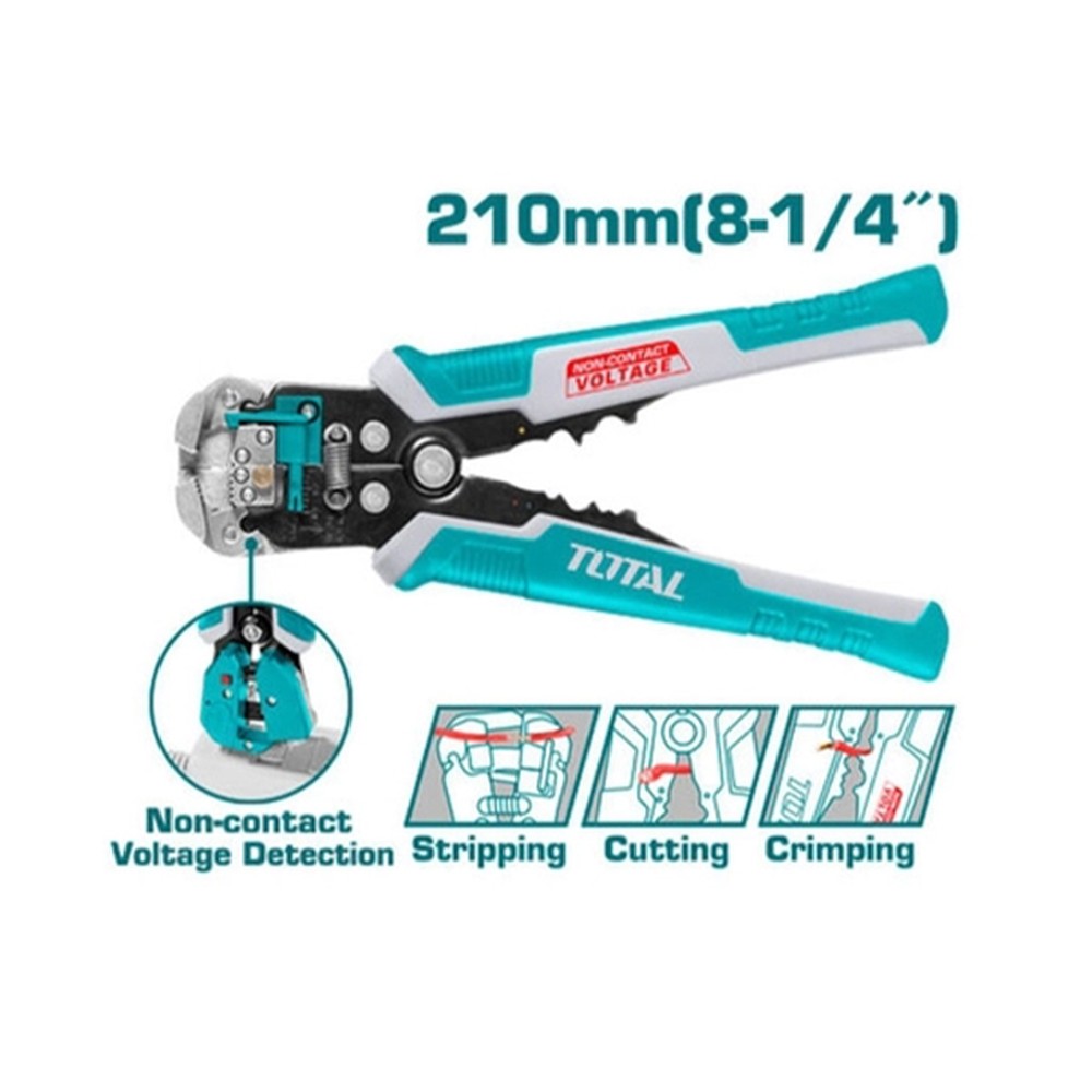 Kìm tuốt dây tự động Total THT152429 có dò điện NCV