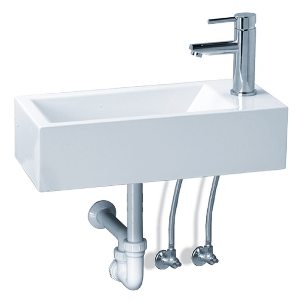 Lavabo vuông treo Caesar LF5239S – 250 x 500 x130 mm chính hãng, bảo hành 24 tháng
