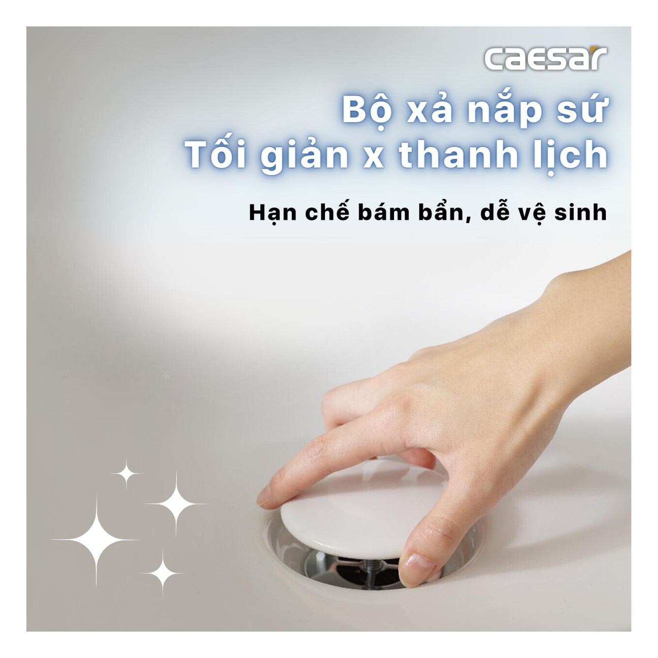 Lavabo vuông treo Caesar LF5239S – 250 x 500 x130 mm chính hãng, bảo hành 24 tháng