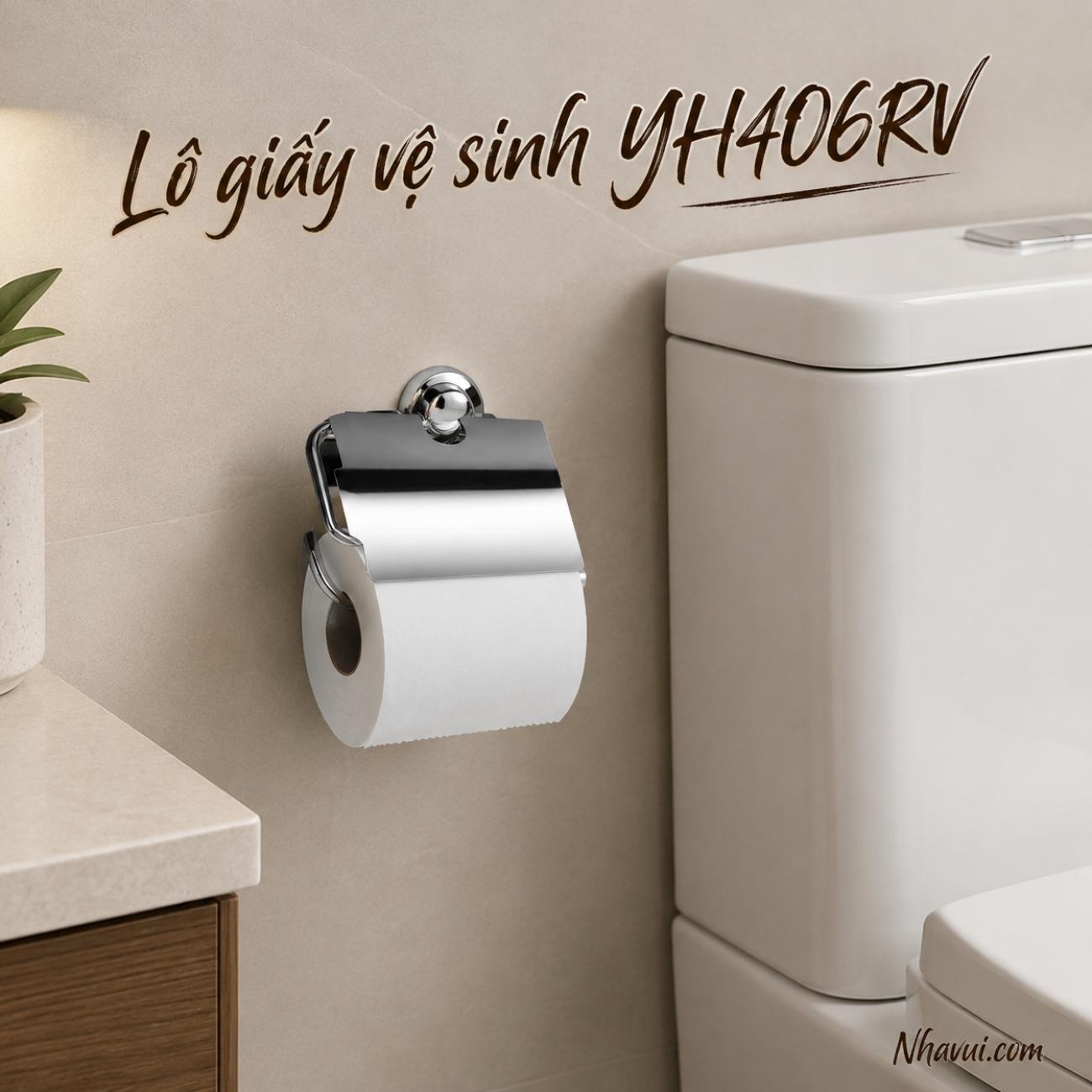Lô giấy vệ sinh TOTO YH406RV loại tròn có nắp che