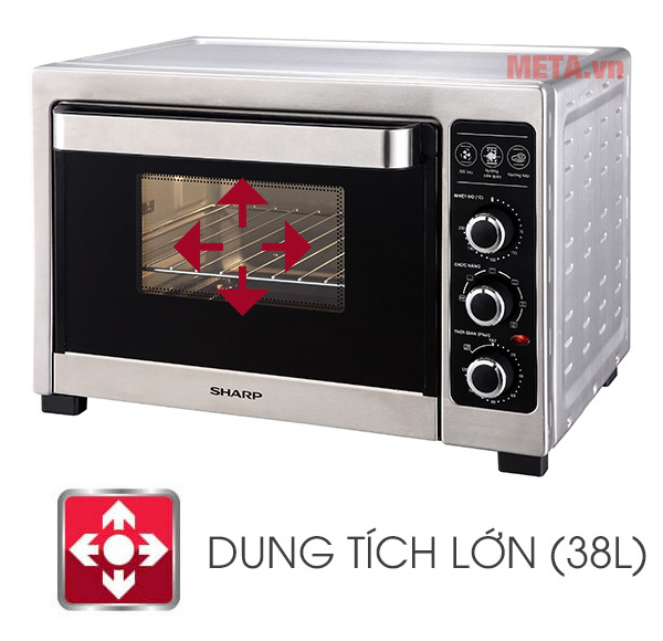 Lò nướng điện Sharp EO-A383RCSV-ST 38 lít