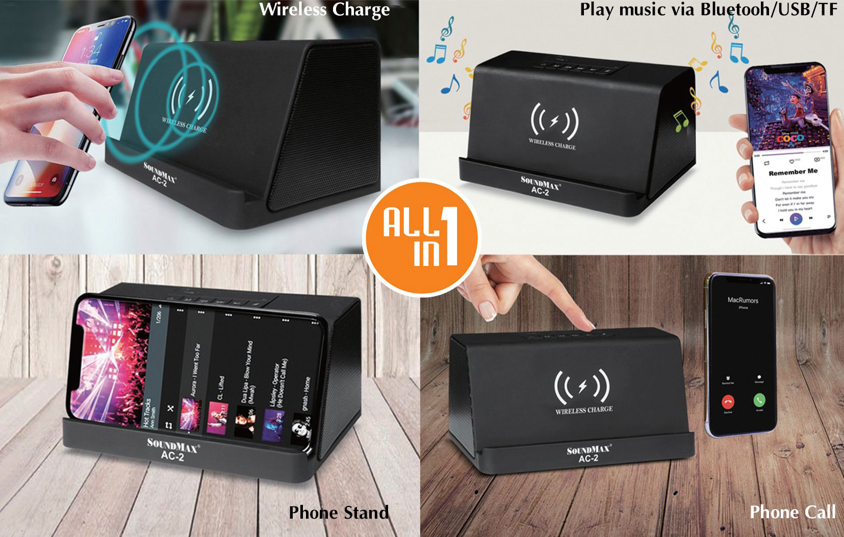 Loa Bluetooth đa năng SoundMax AC2