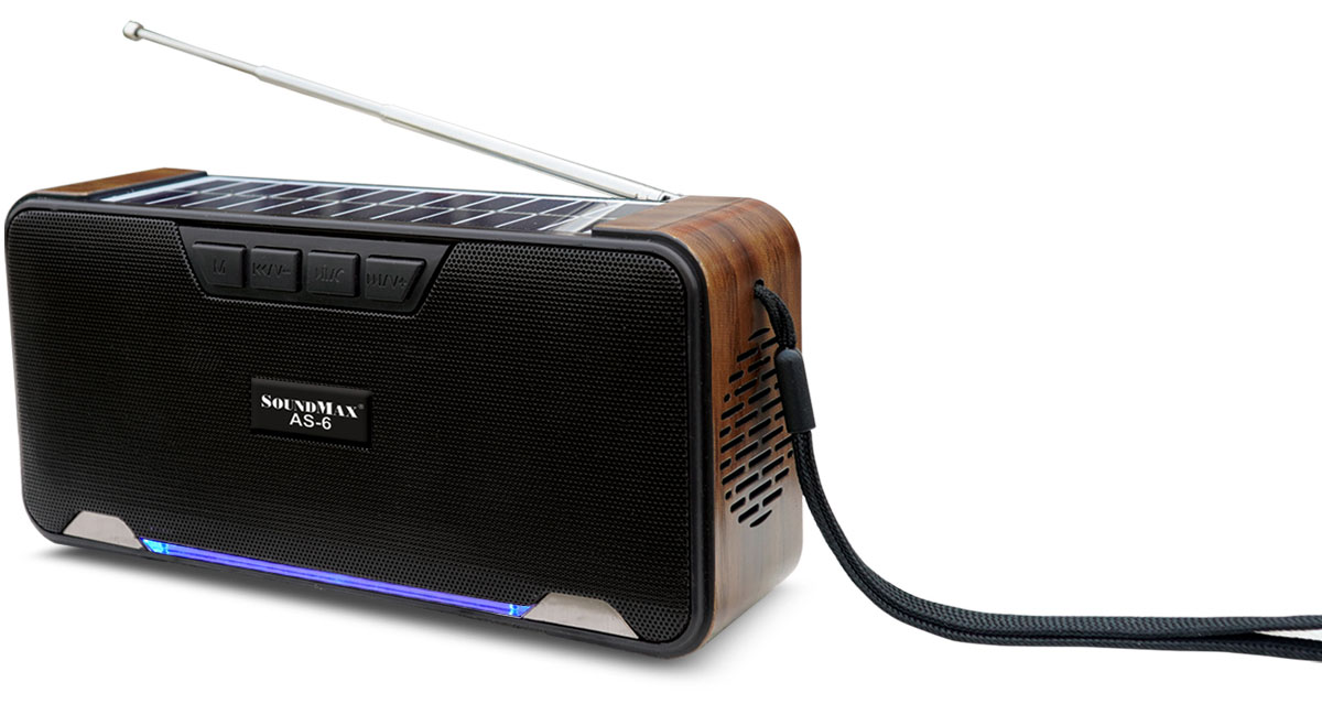 Loa Bluetooth SoundMax AS-6 sạc năng lượng mặt trời