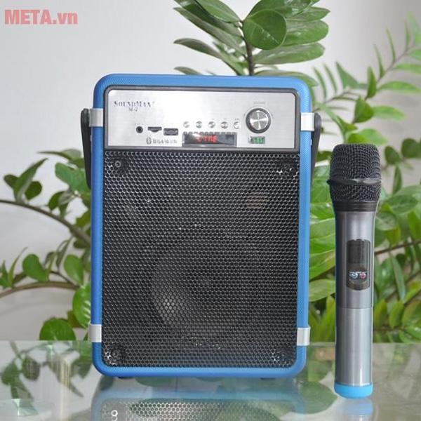Loa karaoke xách tay SoundMax M2 kèm 1 micro không dây