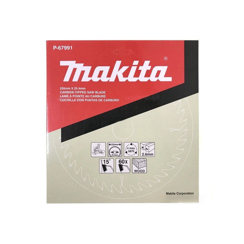 Lưỡi cưa gỗ Makita P-67991 255 mm lỗ 25,4 mm