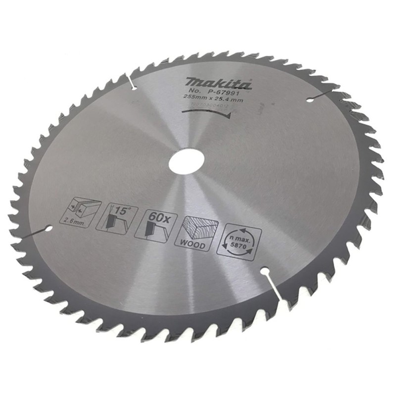 Lưỡi cưa gỗ Makita P-67991 255 mm lỗ 25,4 mm