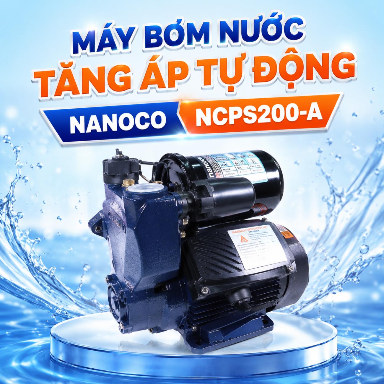 Máy bơm nước tăng áp tự động Nanoco NCPS200-A