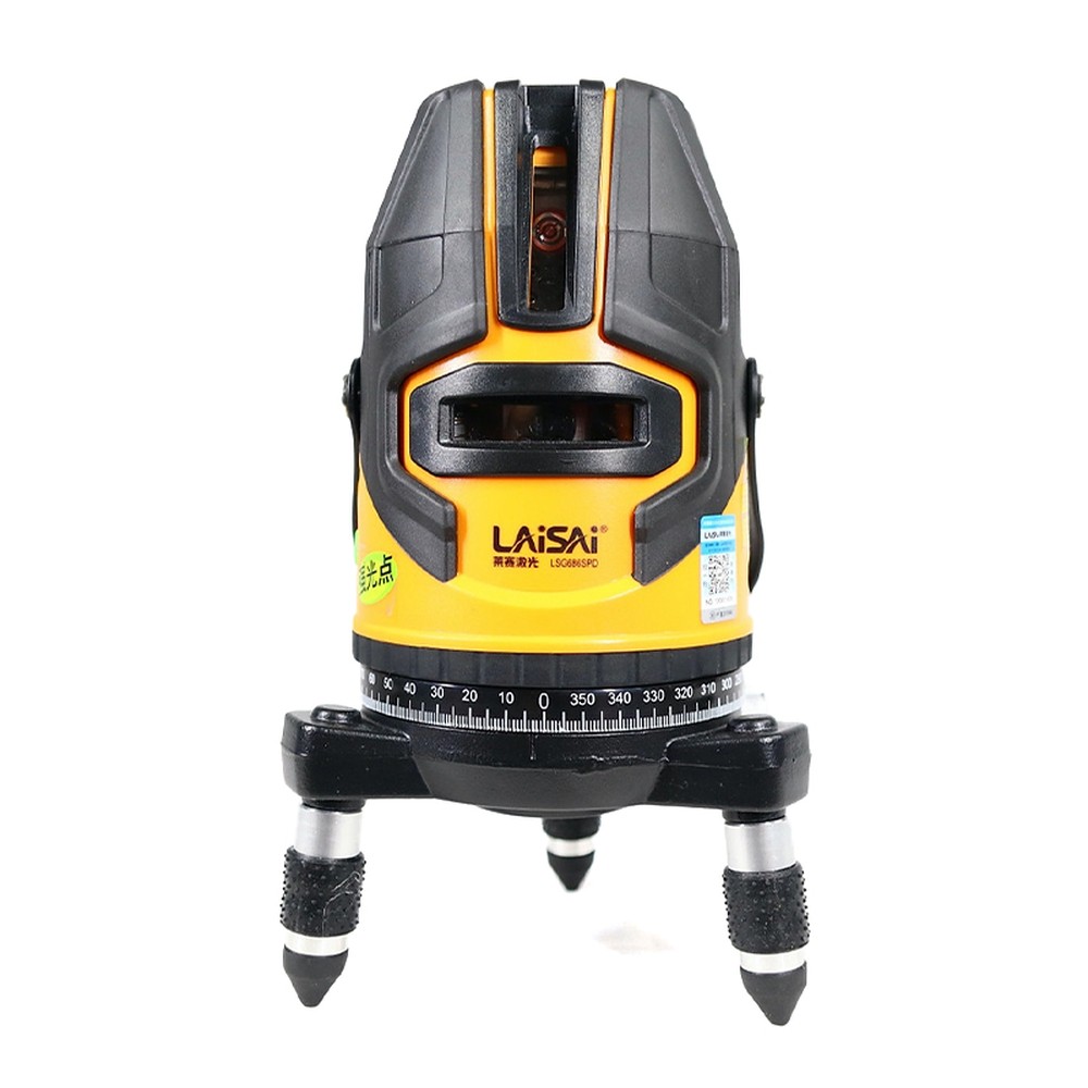 Máy cân bằng laser 5 tia xanh Laisai LSG686SPD – tự cân bằng ±3°, pin sạc