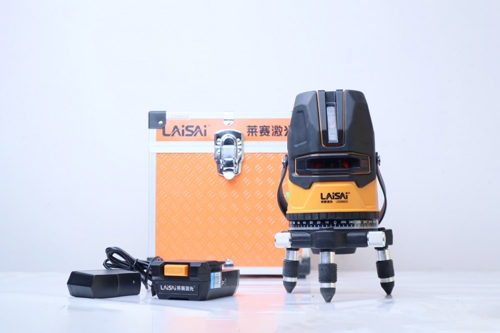 Máy cân mực laser 5 tia xanh Laisai LSG6860D – pin Li-ion 11,1 V kèm sạc