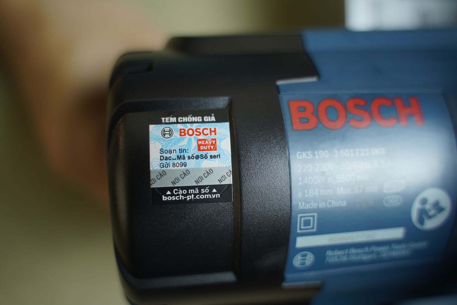 Máy cưa đĩa Bosch GKS 190 1400W lưỡi 184 mm