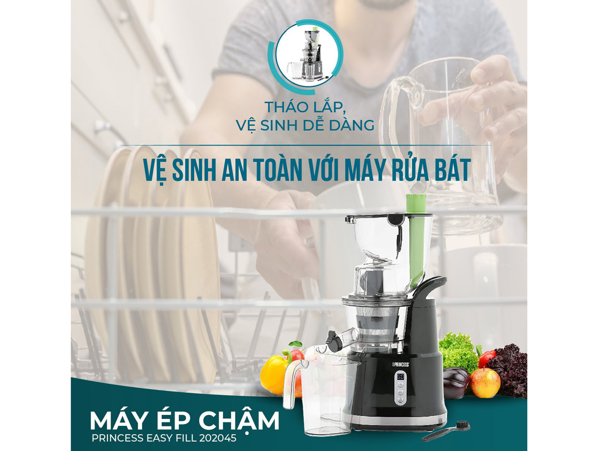Máy ép chậm Princess Easy Fill 01.202047.01