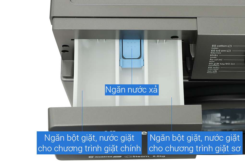 Máy giặt cửa trước Hisense Inverter 8,5kg WFQP8523BT