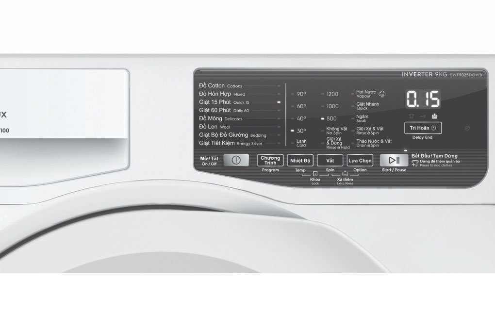 Máy giặt Electrolux UltimateCare 100 Inverter 9kg EWF9025DQWB