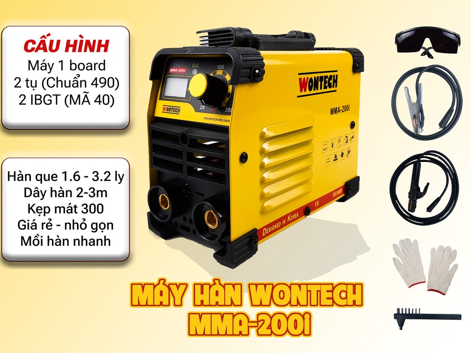 Máy hàn que Wontech MMA-200i
