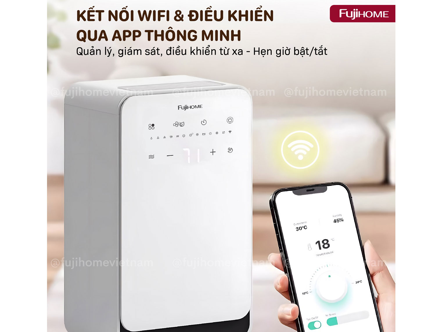 Máy hút ẩm Fujihome DH12NEW 12 lít/ngày