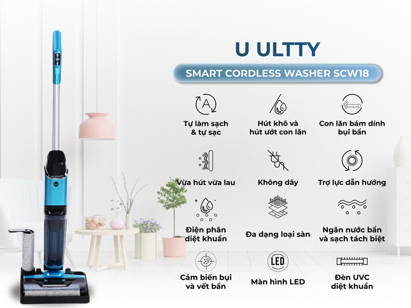 Máy hút bụi lau nhà thông minh Ultty SCW18