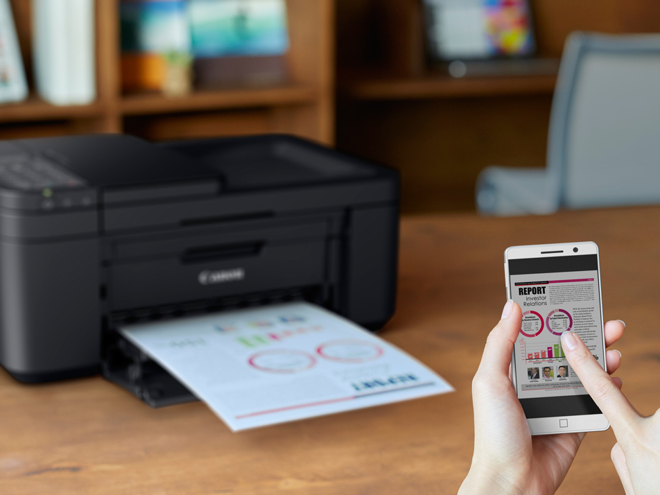 Máy in phun màu đa chức năng có Fax Canon Pixma TR4570S