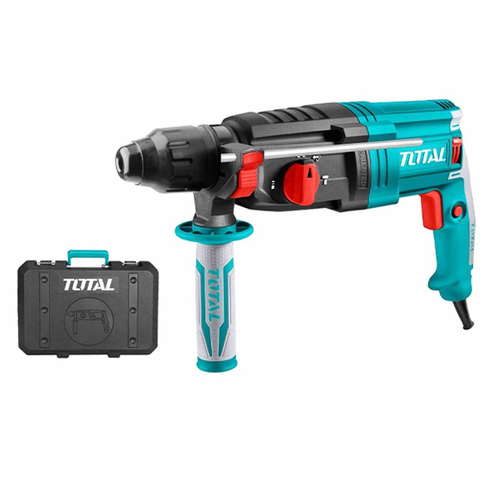 Máy khoan búa Total TH309288 950 W, kèm 3 mũi khoan và 2 mũi đục