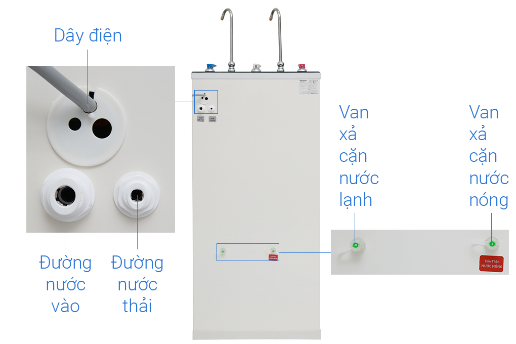 Máy lọc nước nóng lạnh Kangaroo KG10A3VTU 10 cấp lọc 2 vòi