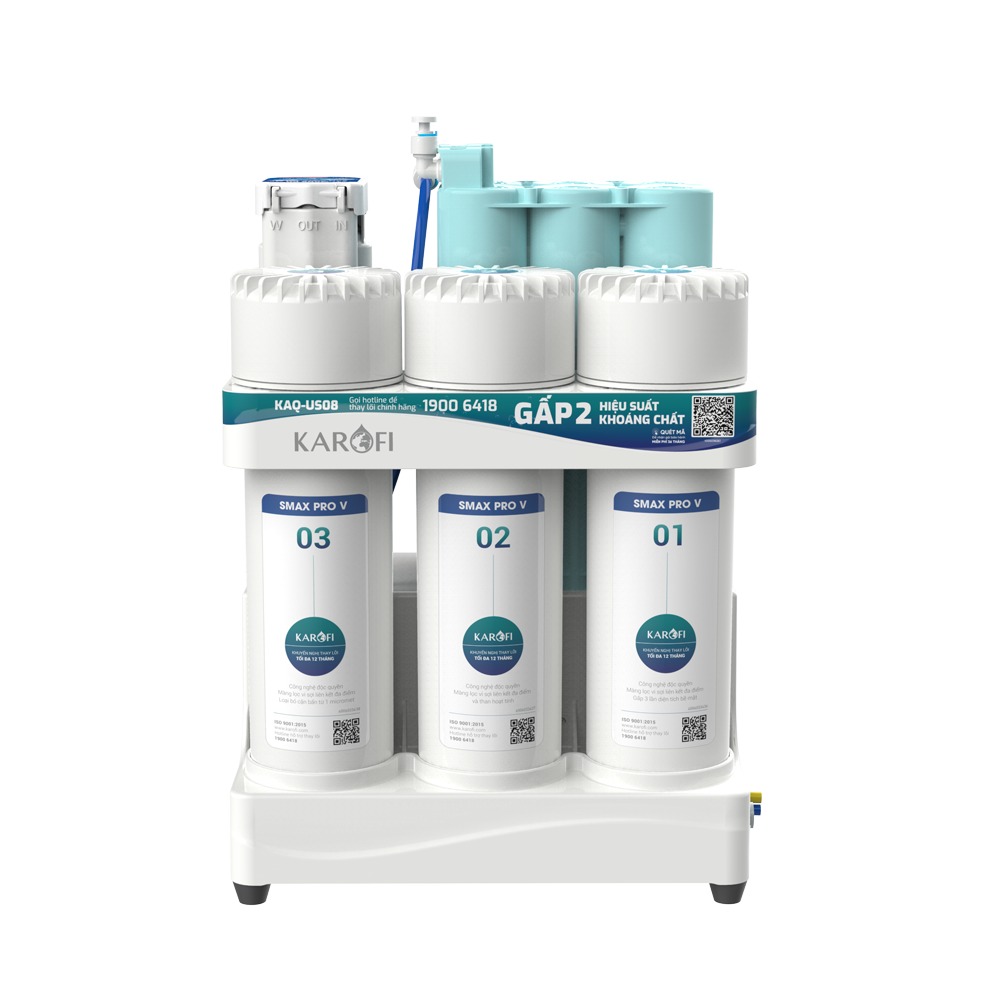 Máy lọc nước RO Karofi KAQ-US08 10 lõi