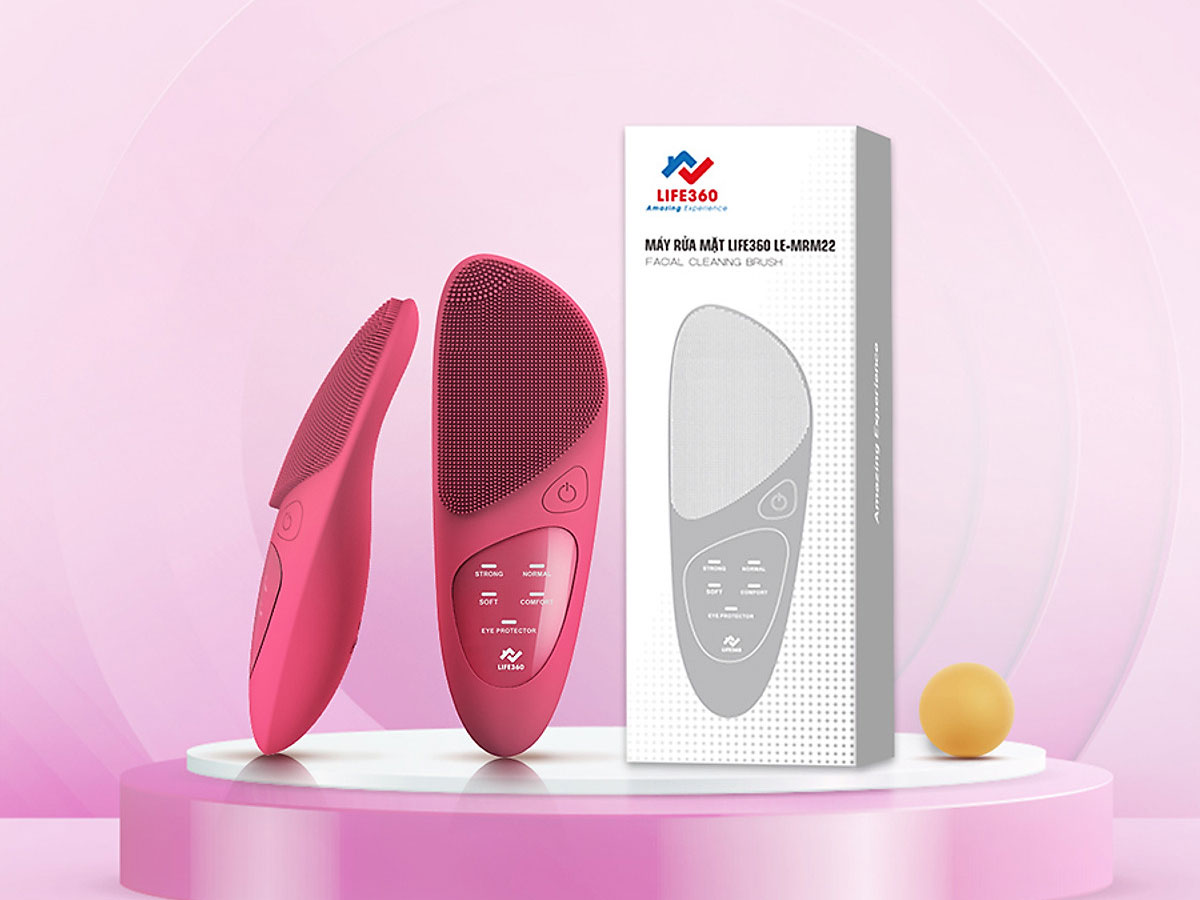 Máy rửa mặt Life360 LE-MRM22 màu đỏ