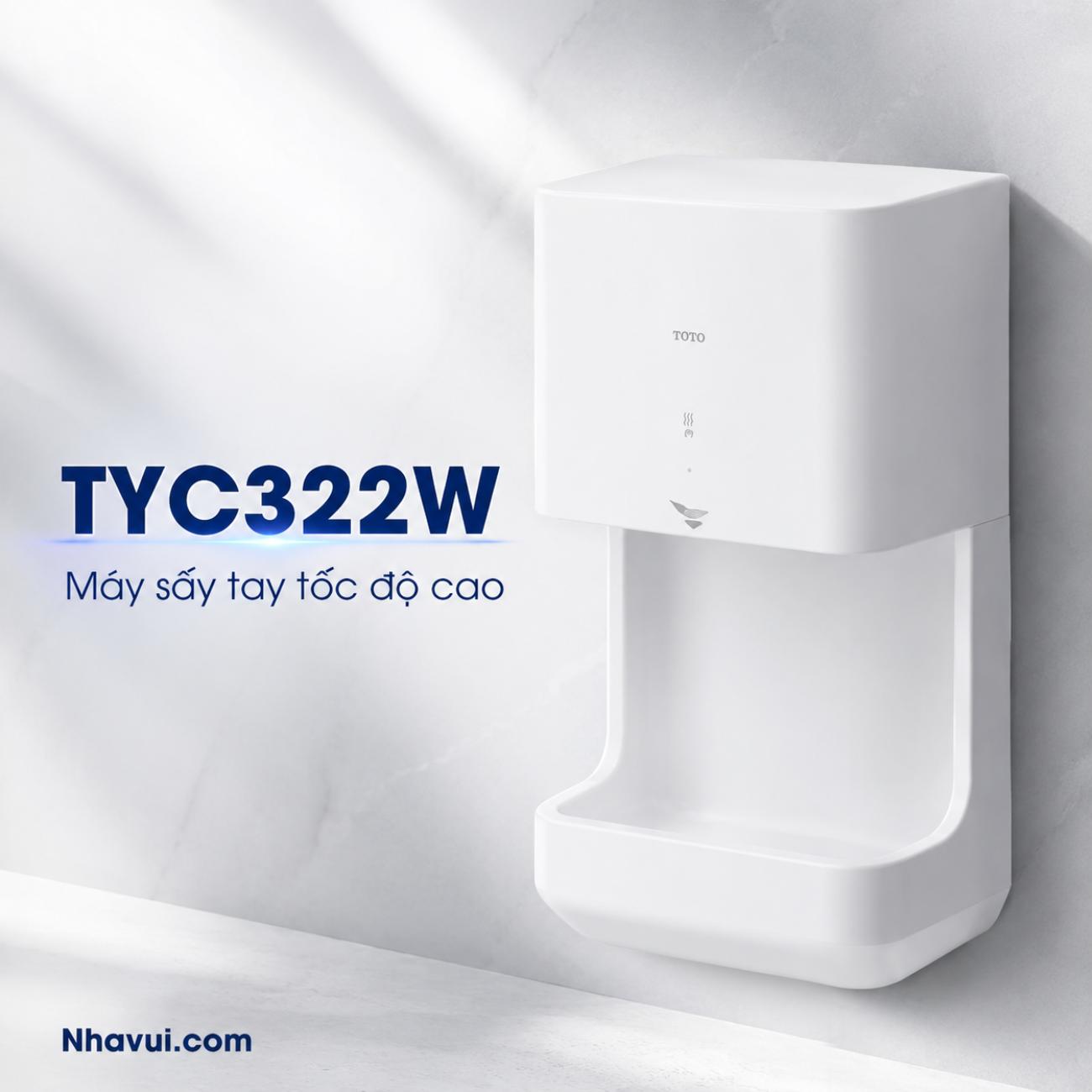 Máy sấy tay tốc độ cao TYC322W 220V công suất 605–675W