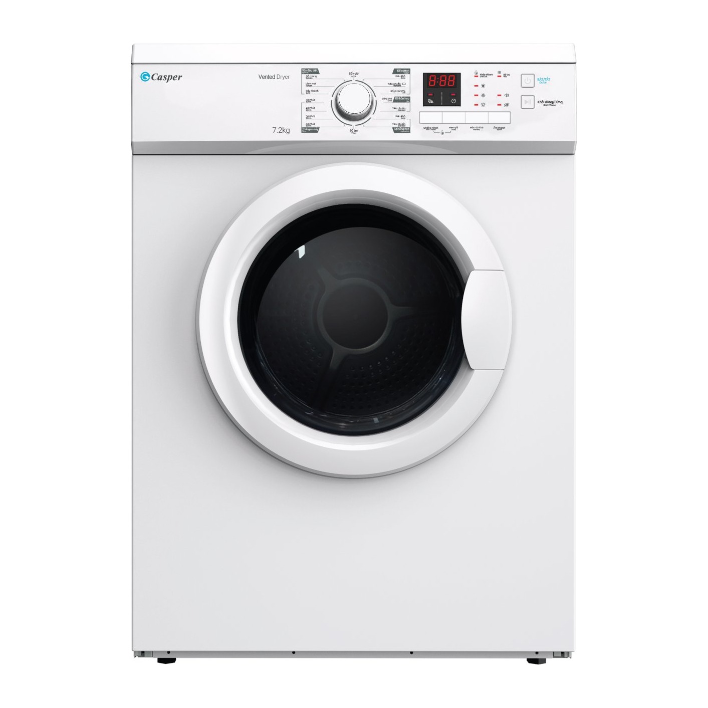 Máy sấy thông hơi Casper TD-72VWD 7,2 kg, 16 chương trình