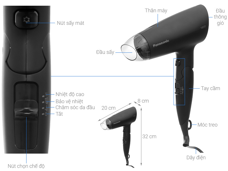 Máy sấy tóc Panasonic EH-ND37 1800W