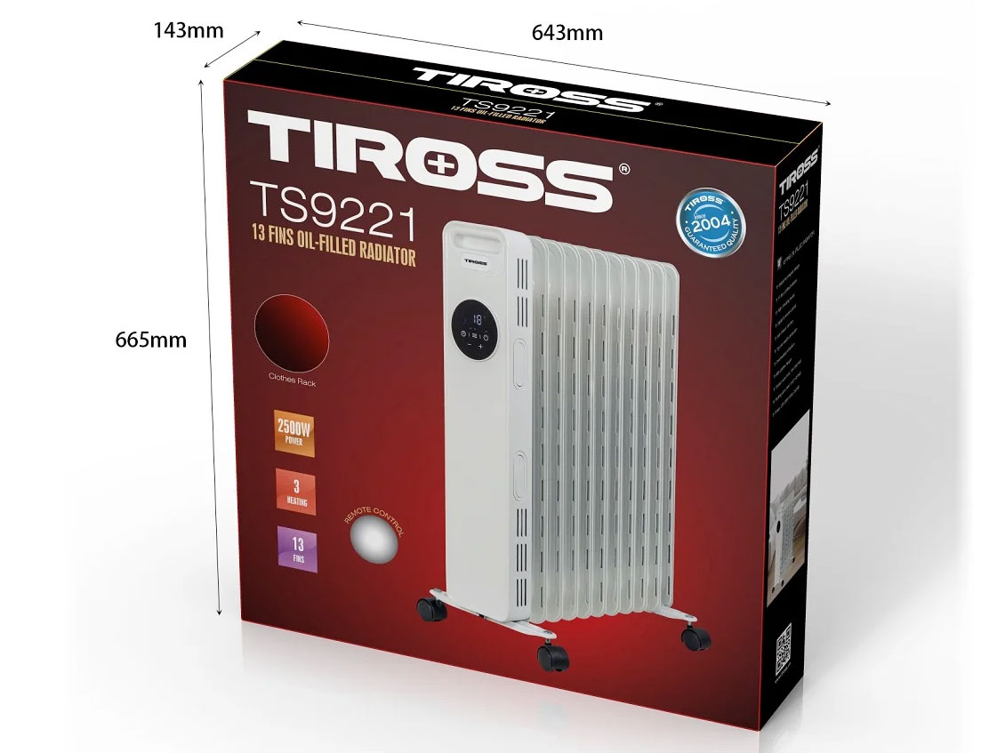 Máy sưởi dầu 13 thanh Tiross TS9221