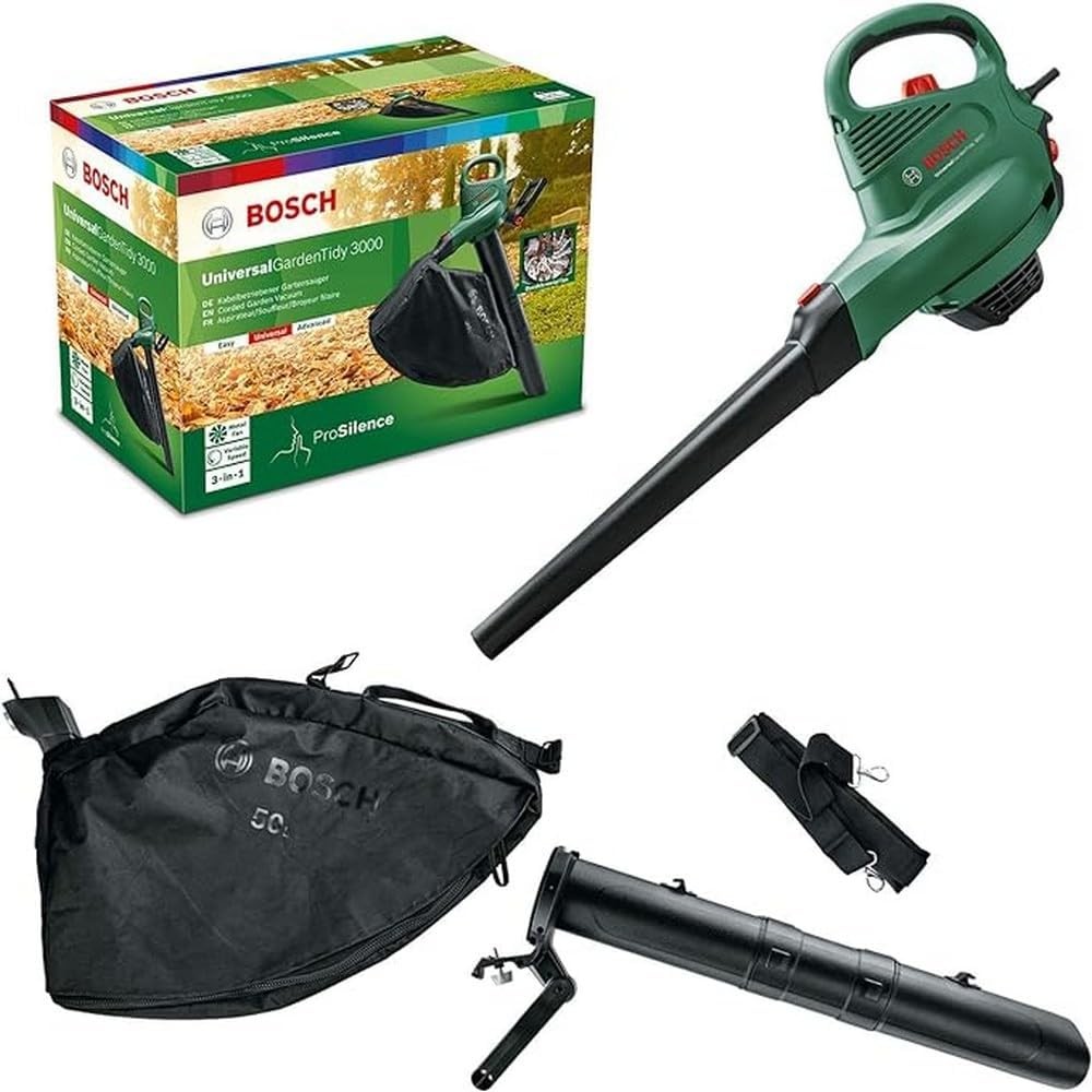 Máy thổi, hút và nghiền lá Bosch UniversalGardenTidy 3000 công suất 3000 W