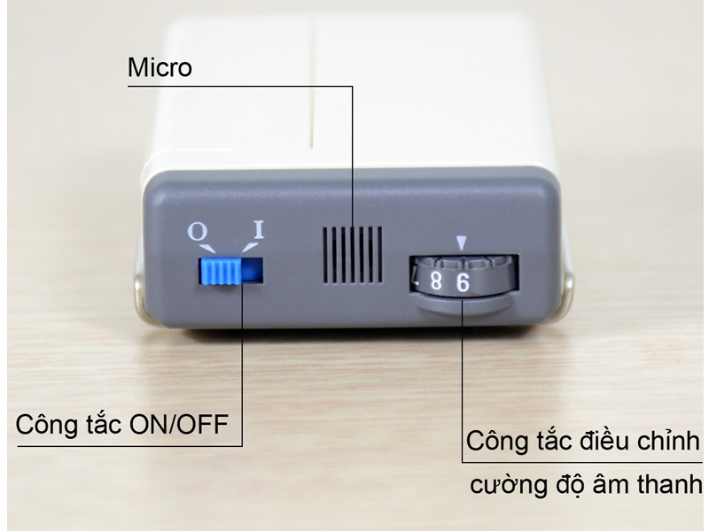 Máy trợ thính dây đeo Rionet HA-20DX – khuếch đại 47–61dB, pin AA