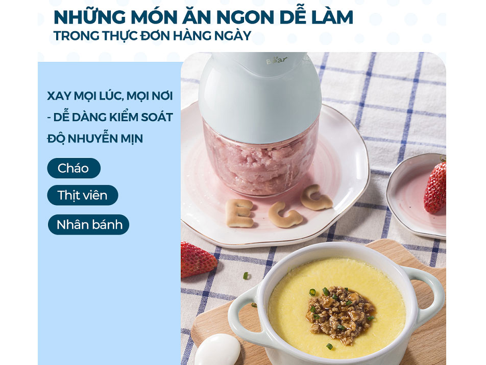 Máy xay ăn dặm Bear GR-B03V8 300ml