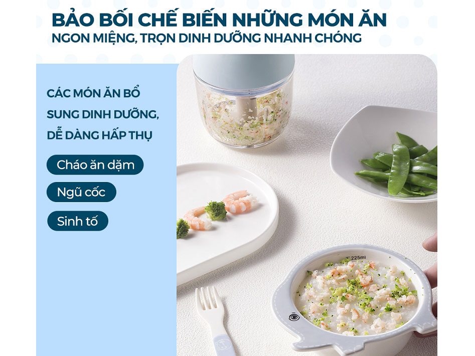 Máy xay ăn dặm Bear GR-B03V8 300ml