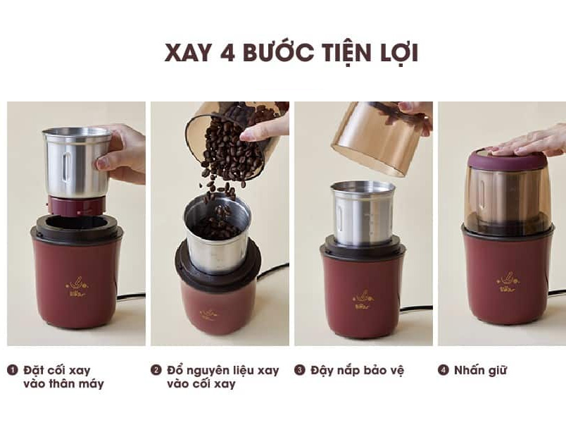 Máy xay bột khô, xay cà phê Bear MDJ-A02G3