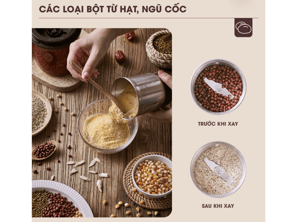 Máy xay bột khô, xay cà phê Bear MDJ-A02G3