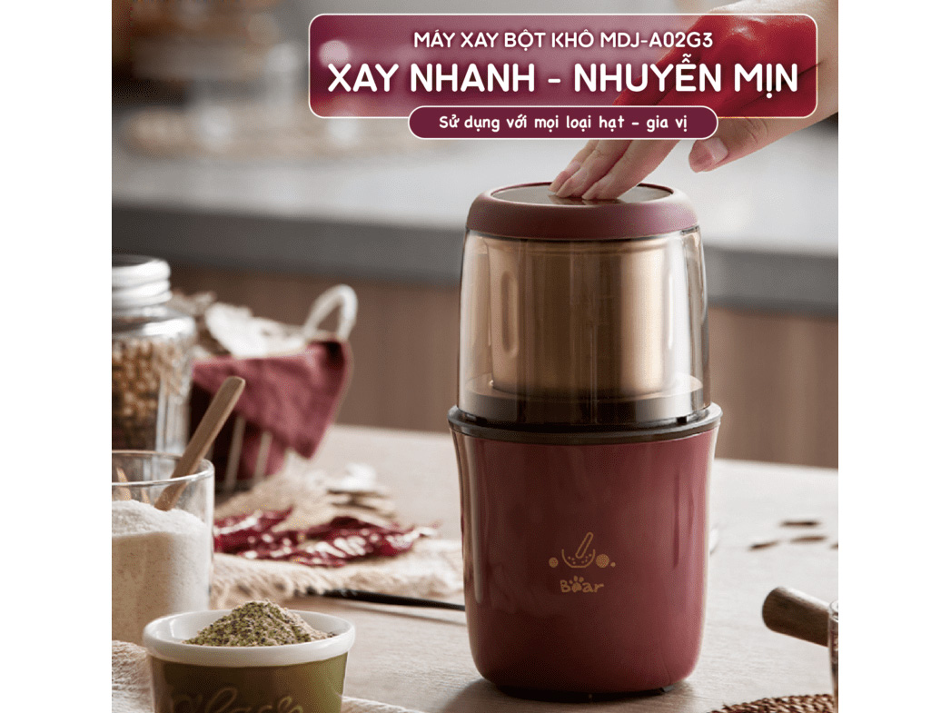 Máy xay bột khô, xay cà phê Bear MDJ-A02G3