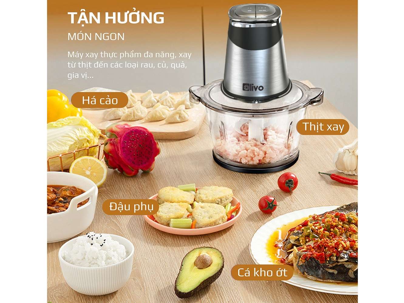 Máy xay thịt Olivo FC21 2.1 lít