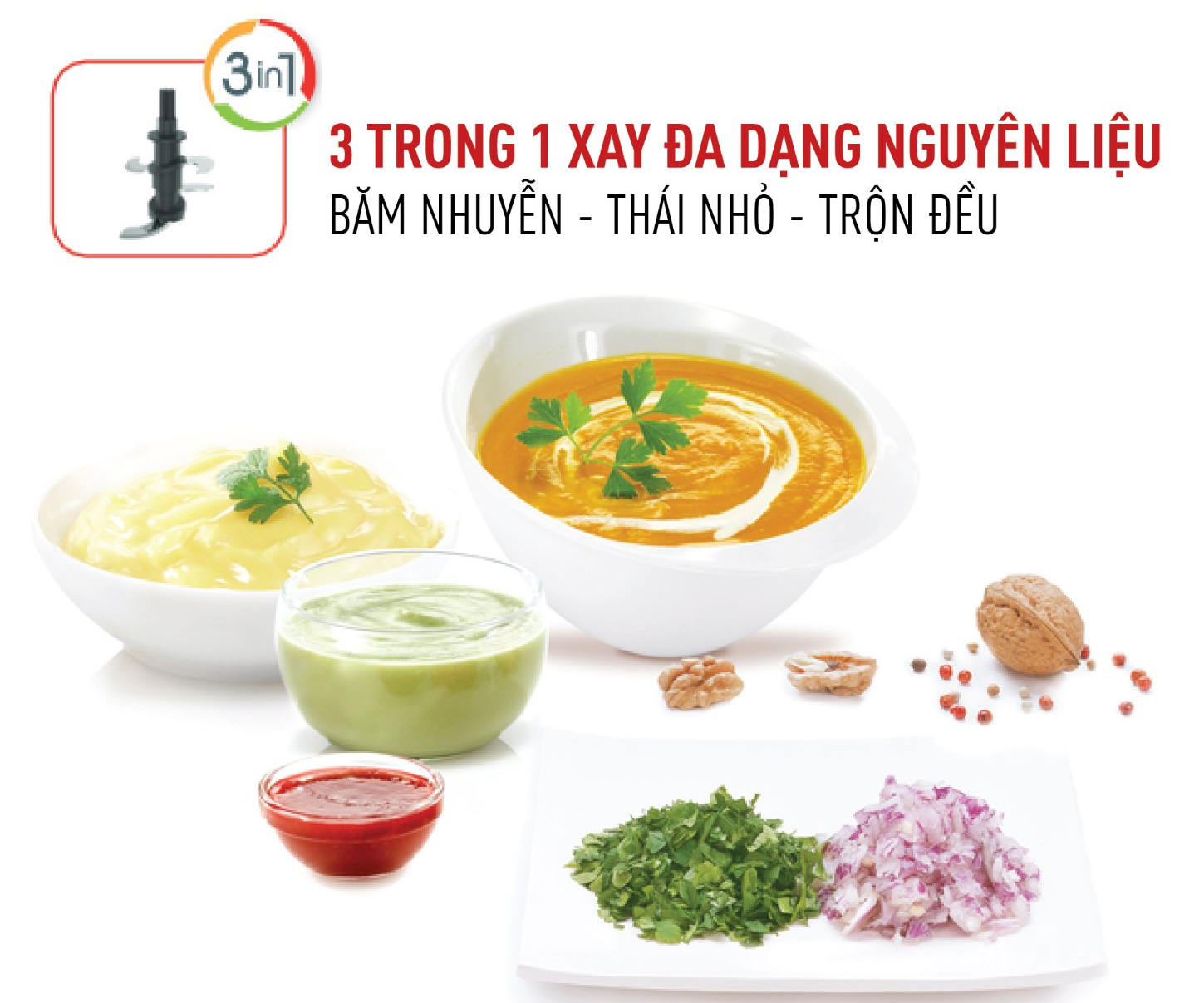 Máy xay thực phẩm Tefal Essential MB520138