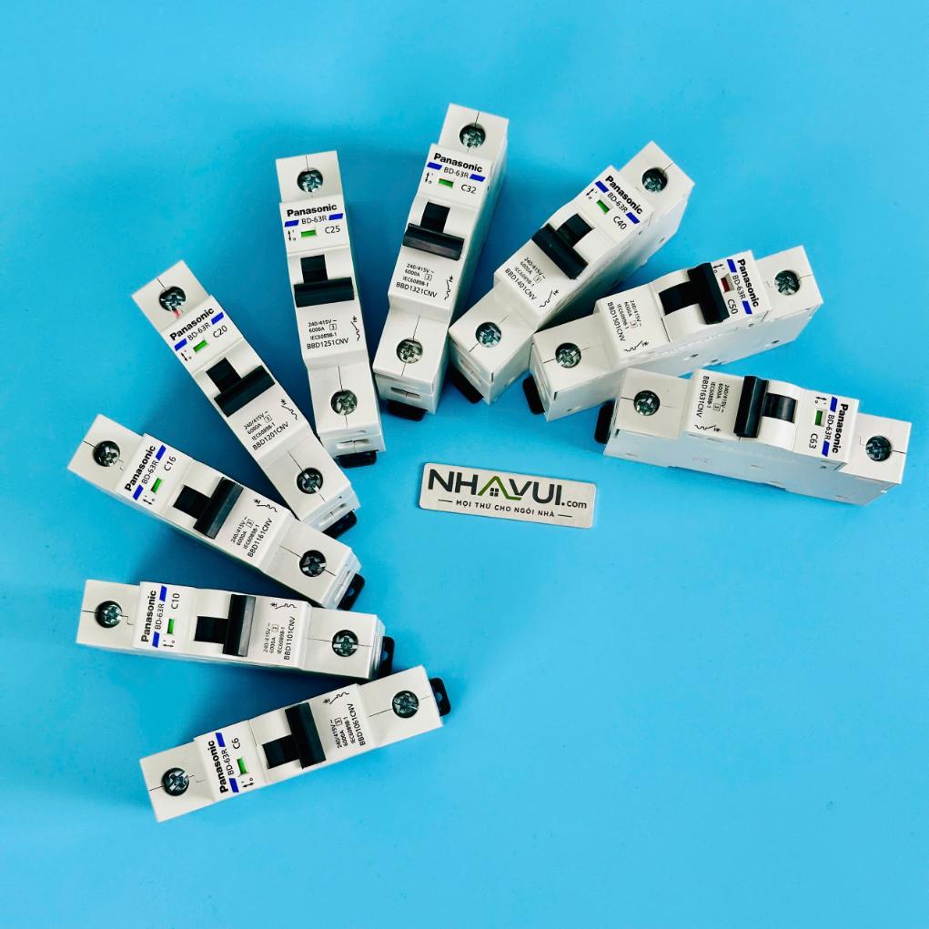 MCB cầu dao tự động DIN Panasonic 1P-1E C Curve 6kA