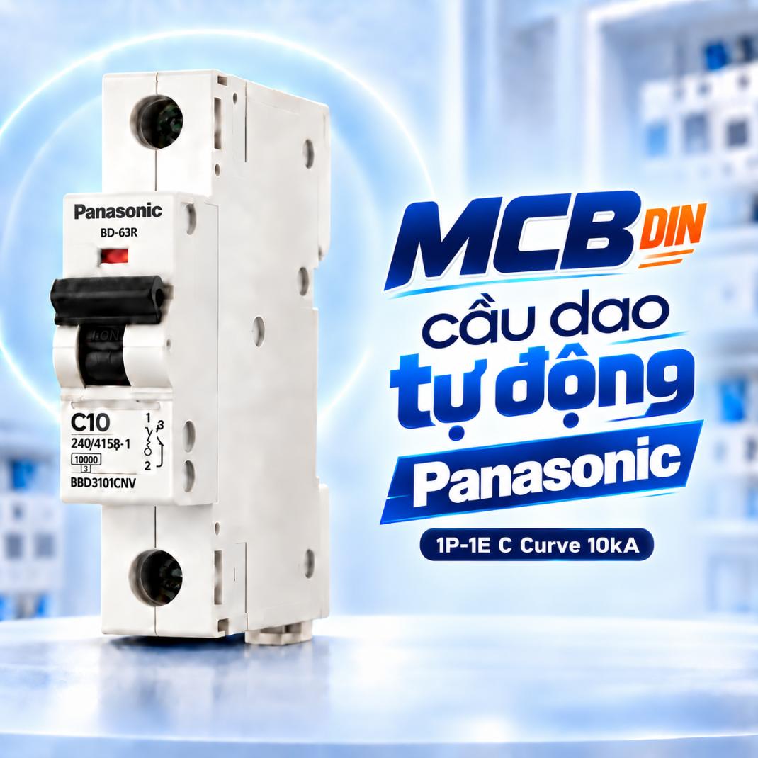 MCB cầu dao tự động DIN Panasonic BBD11001CHV 100A bảo vệ quá tải và ngắn mạch