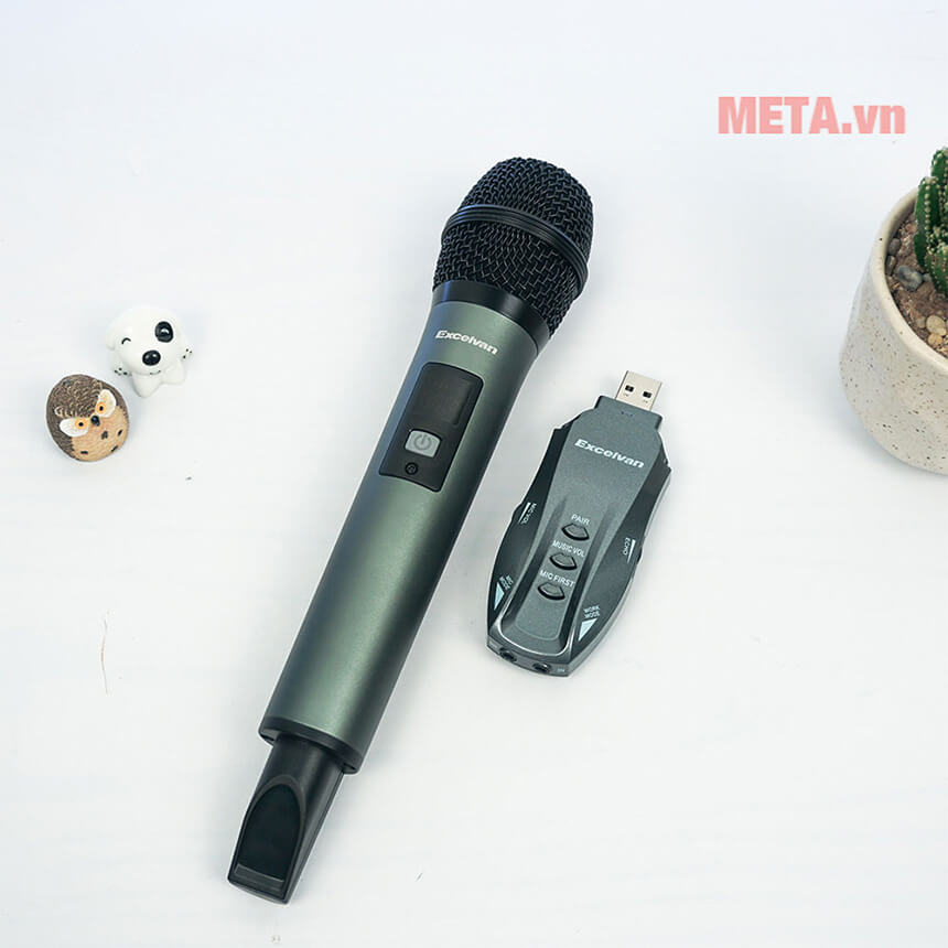 Micro karaoke không dây Excelvan K18V (1 mic, VHF)