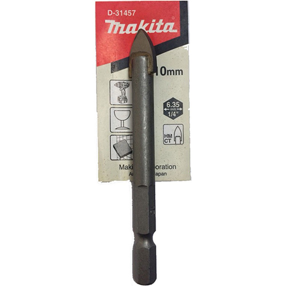 Mũi khoan gạch men Makita D-31457 10 mm chuôi lục giác 1/4 inch