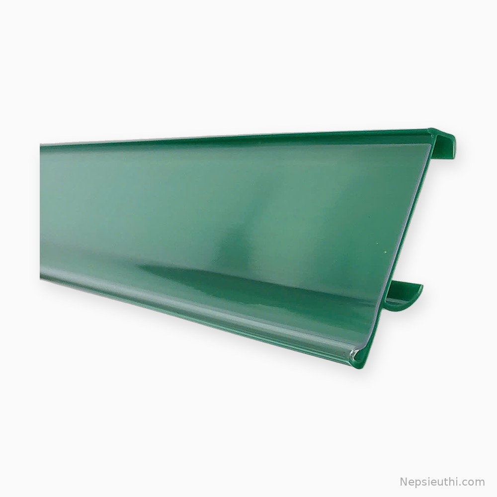 Nẹp gài giá kệ siêu thị DK-12 loại không tai, kẹp kệ 31mm, nhựa PVC
