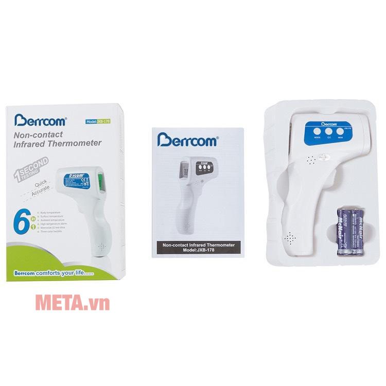 Nhiệt kế hồng ngoại đo trán Berrcom JXB178