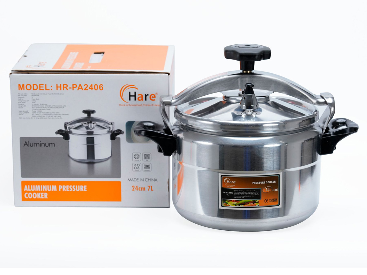 Nồi áp suất nhôm đáy từ Hare HR-PA2006 20cm 4 lít