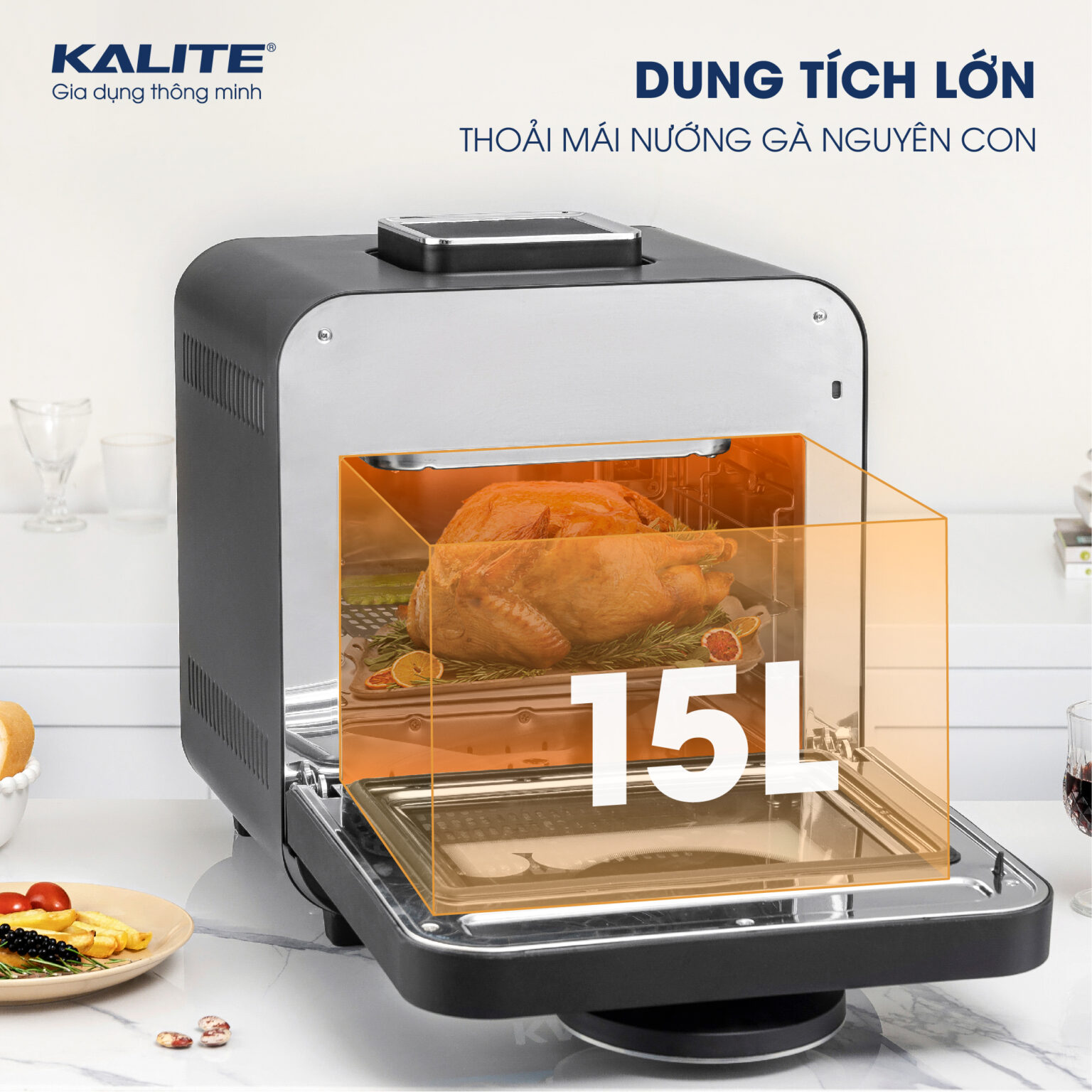 Nồi chiên hấp Kalite Steam Star 15 lít