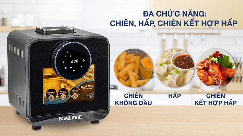 Nồi chiên hấp Kalite Steam Star 15 lít
