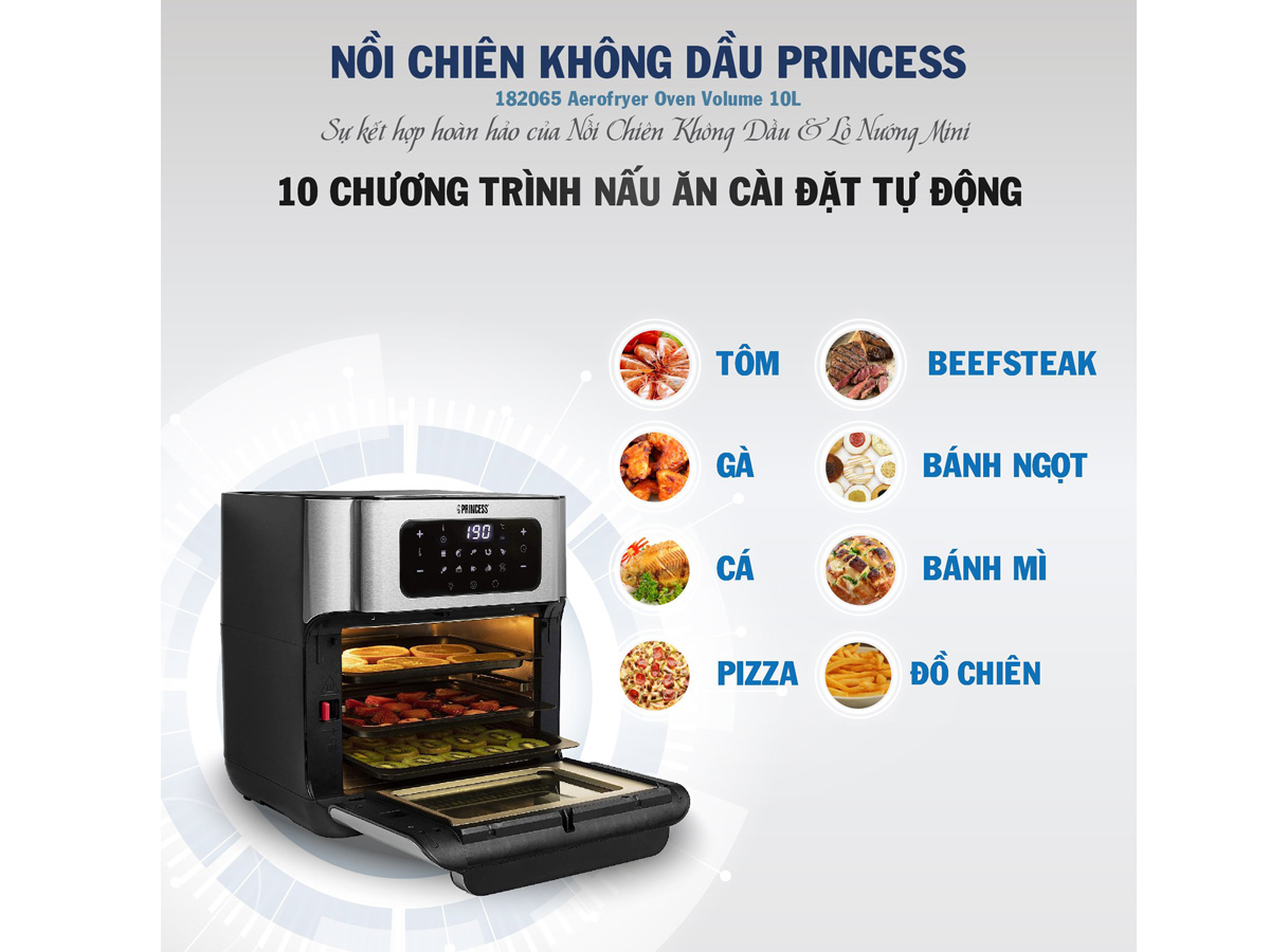 Nồi chiên không dầu đa năng Princess 182065 10 lít