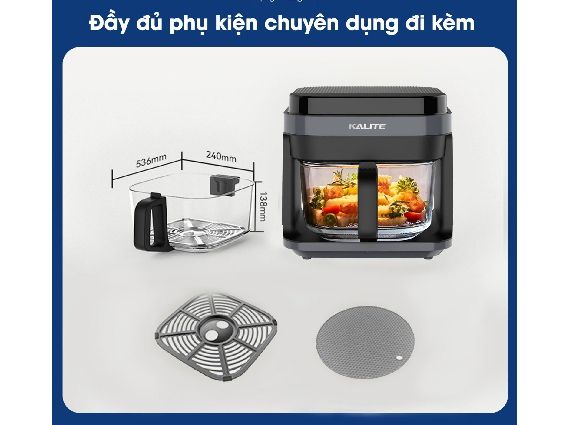 Nồi chiên không dầu Kalite KL6000 6 lít